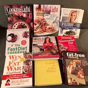 Lot of 9 Healthy / Diet / Light COOKBOOKS, Full of Nutritious Recipes